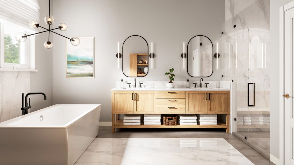 Spa-inspired ensuite bathroom